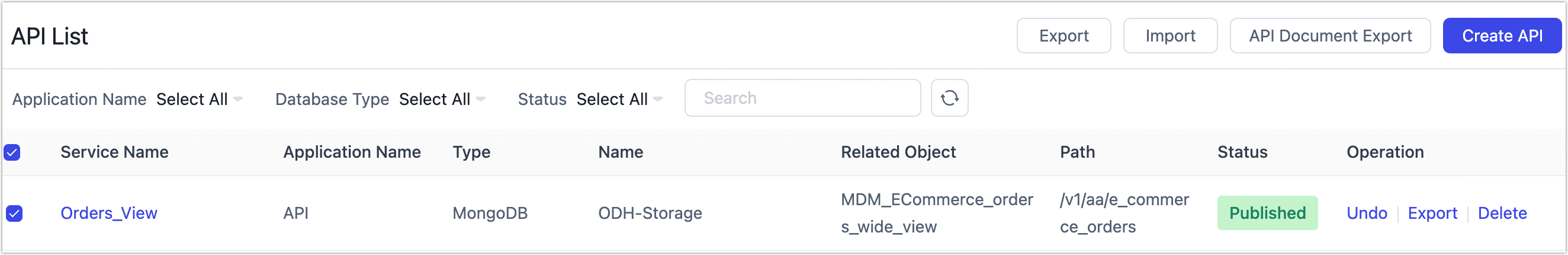 Import/Export API Services