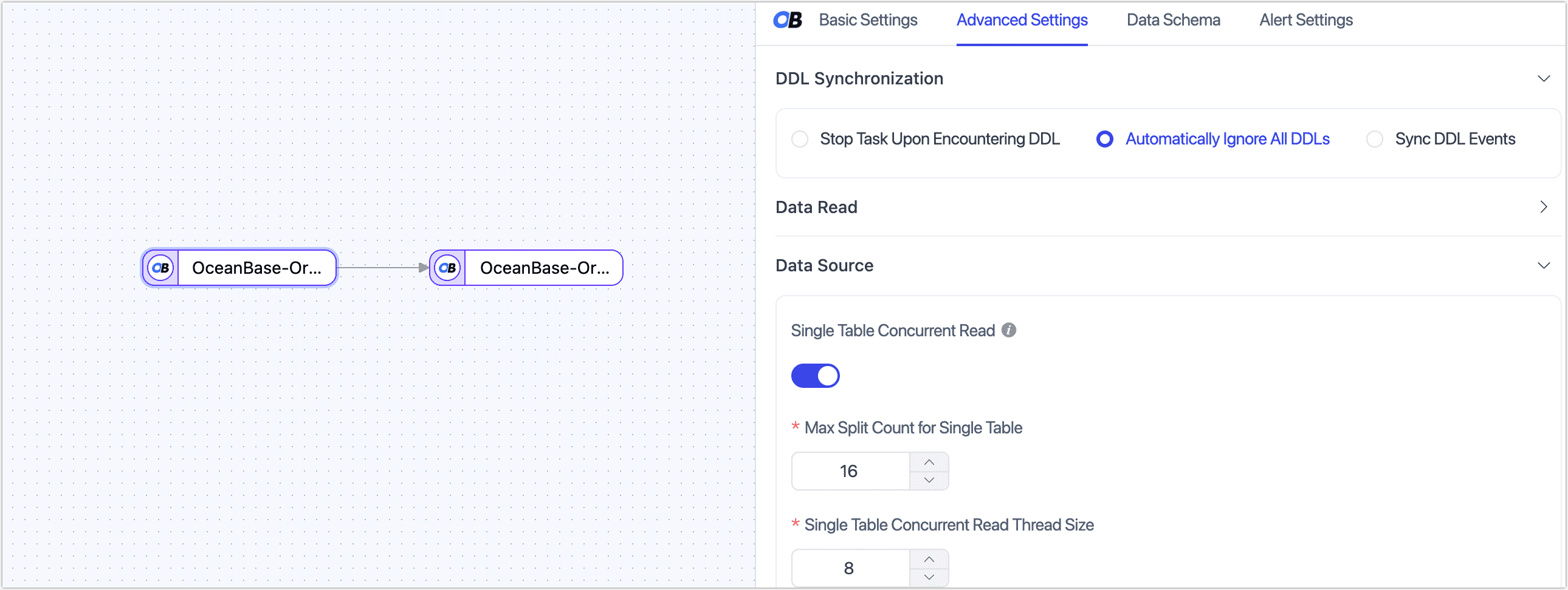 OceanBase Node Advanced Settings