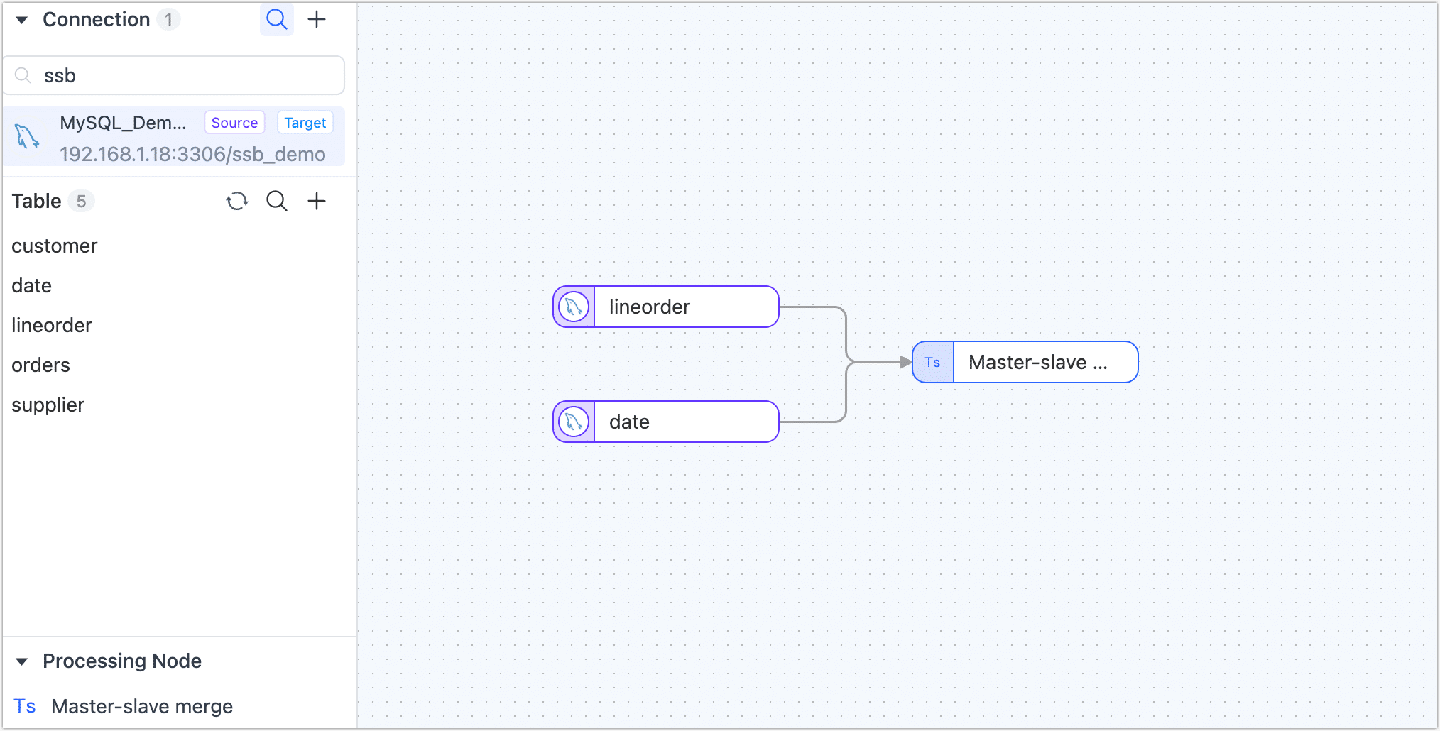 Adding Primary-Secondary Merge Node