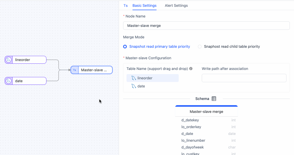Setting up Primary-Secondary Merge Node